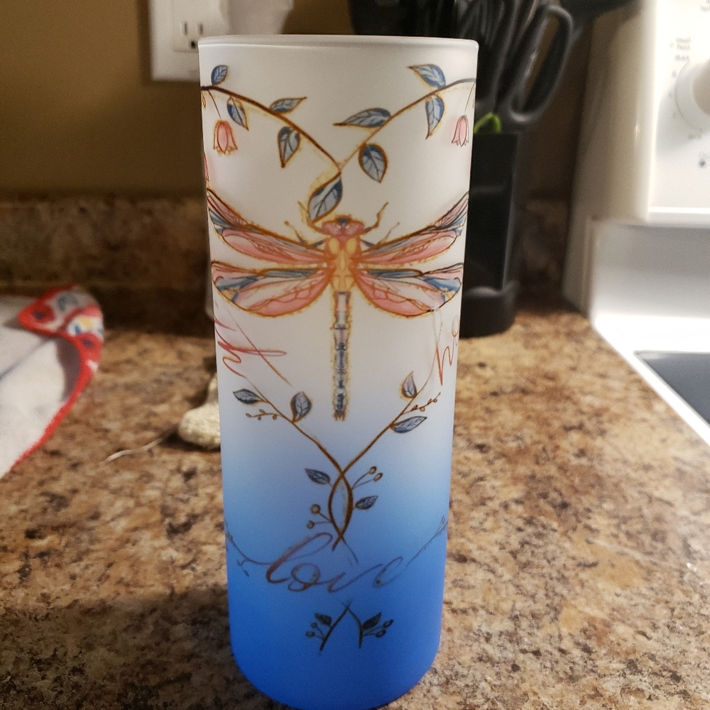 20oz Frosted glass tumbler